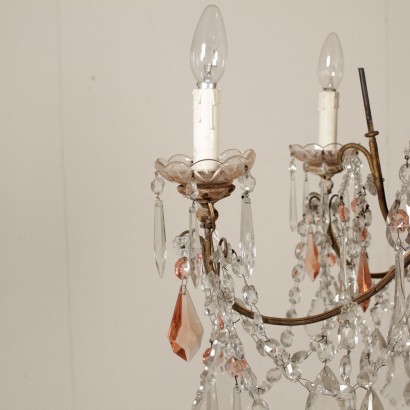 {* $ 0 $ *}, six-arm chandelier, antique chandelier, antique chandelier, 900 chandelier, early 1900s chandelier, early 1900s chandelier