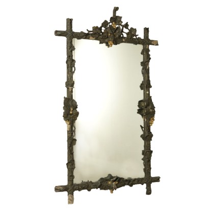 {* $ 0 $ *}, antiques, 20th century workshop, mirror with vine, antique mirror, antique mirror, antique wooden mirror, antique mirror before 900, mirror from the early 1900s