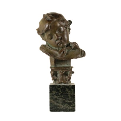 {* $ 0 $ *}, Büste eines Kindes, Büste eines Kindes in Bronze, plastische Büste, Skulptur Büste, Skulptur eines Kindes, Bronze 900, Bronze Skulptur 900