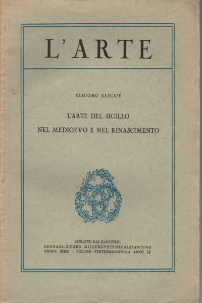 L'arte Rivista di storia dell'arte, Giacomo Carlo Bascapè