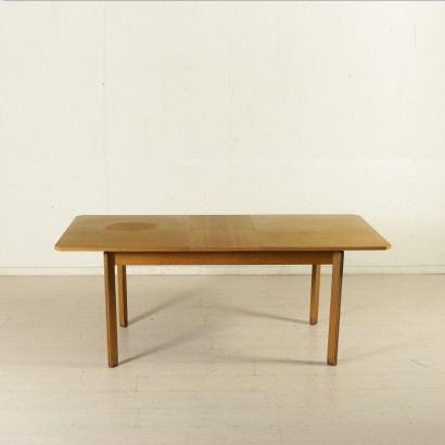 {* $ 0 $ *}, table des années 60-70, table des années 60, table des années 60, 70, années 70, table vintage, table d'antiquités modernes, table extensible