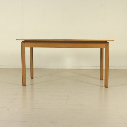 {* $ 0 $ *}, table des années 60-70, table des années 60, table des années 60, 70, années 70, table vintage, table d'antiquités modernes, table extensible