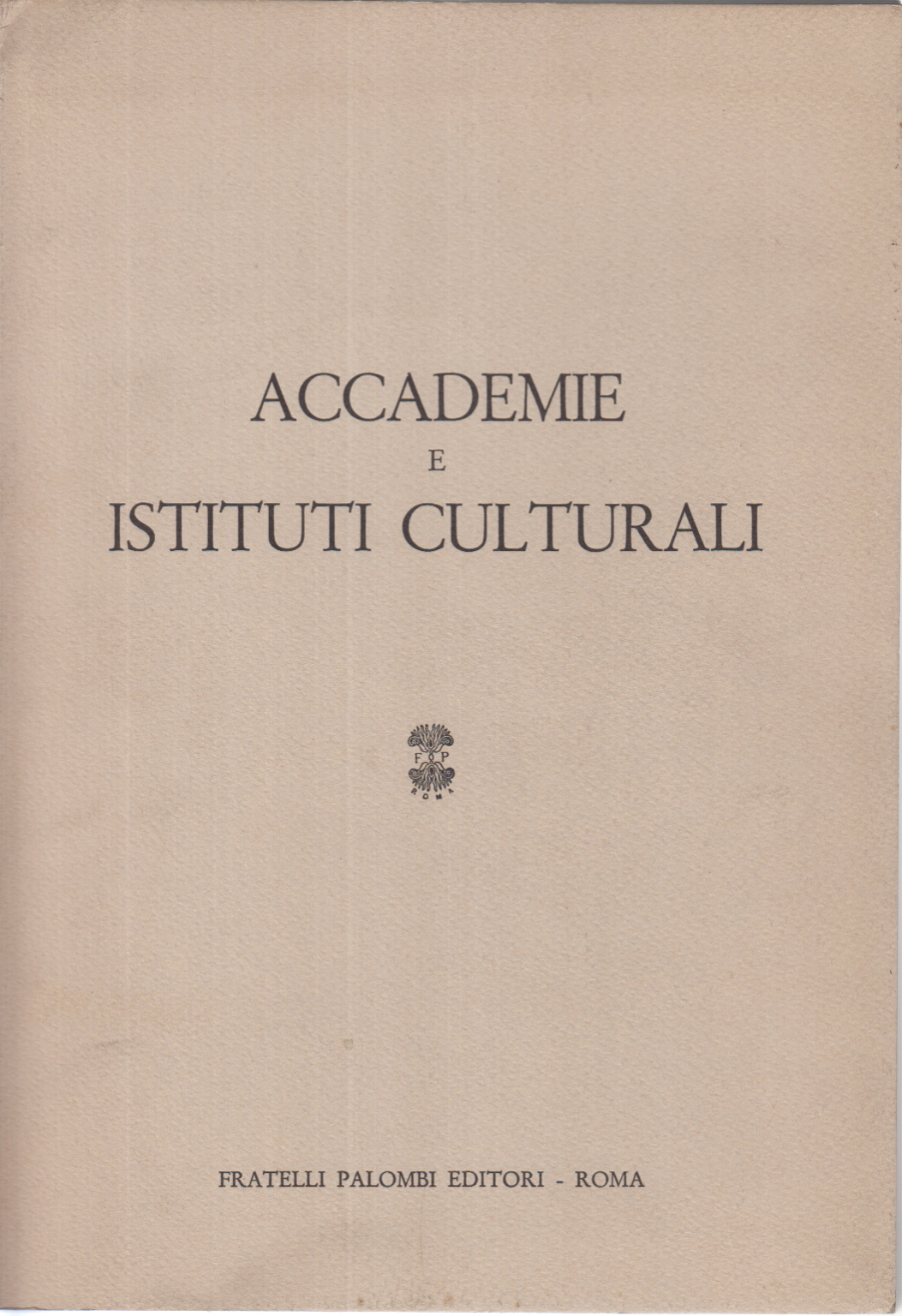 Accademie e Istituti culturali, AA.VV.