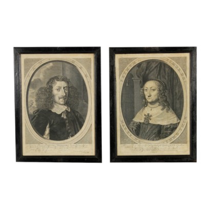 Pair of engravings of Theodor Dirck Matham