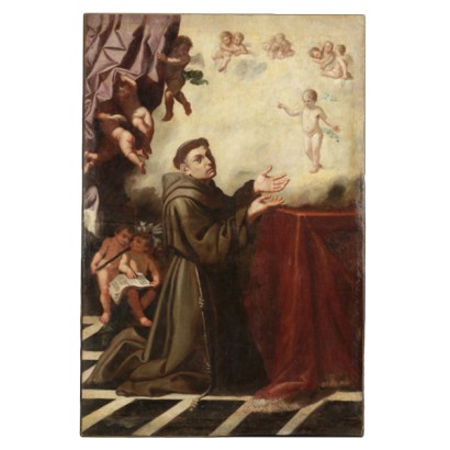 La visión de san antonio de Padua