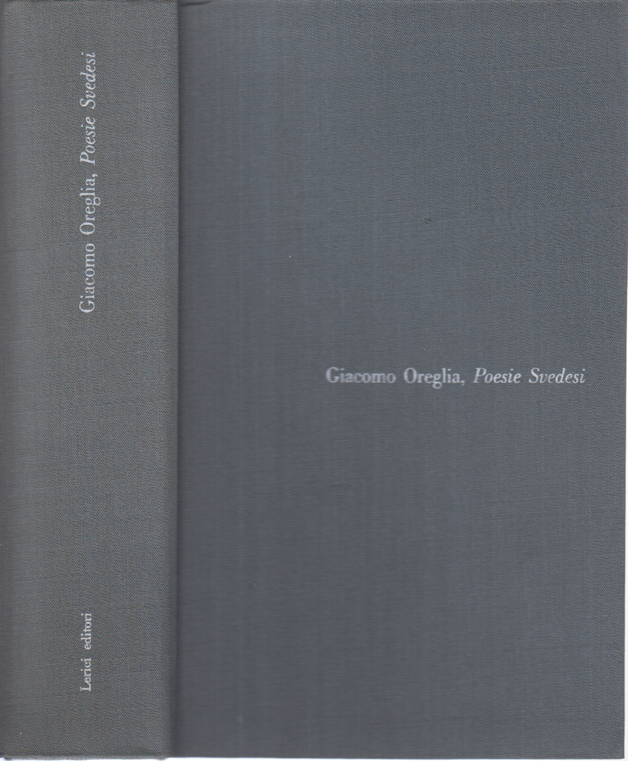 Poesía sueca, Giacomo Oreglia