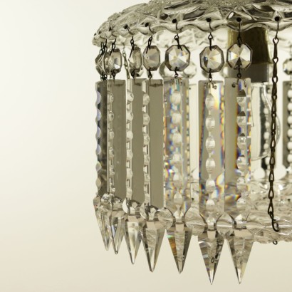 di mano in mano, lampada anni 60, lampada anni 60, lampada con pendenti, anni 60, lampada in cristallo, lampada vintage, lampada di modernariato, lampada a soffitto, lampada con pendenti