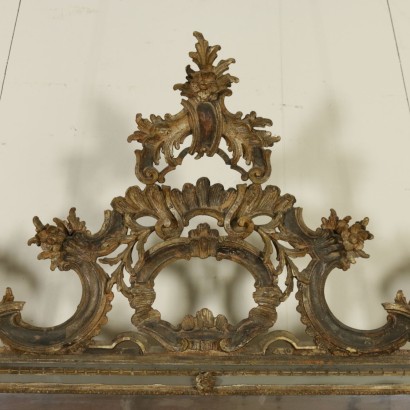 {* $ 0 $ *}, Rococo style mirror, Rococo mirror, Piedmontese mirror, carved mirror, antique mirror, antique mirror, 900 mirror