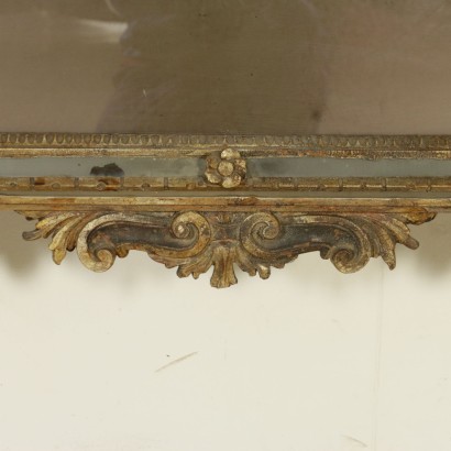 {* $ 0 $ *}, Rococo style mirror, Rococo mirror, Piedmontese mirror, carved mirror, antique mirror, antique mirror, 900 mirror