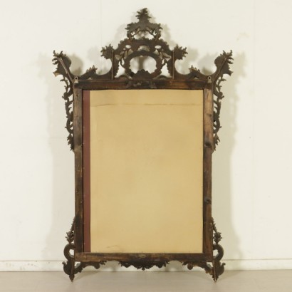 {* $ 0 $ *}, Rococo style mirror, Rococo mirror, Piedmontese mirror, carved mirror, antique mirror, antique mirror, 900 mirror