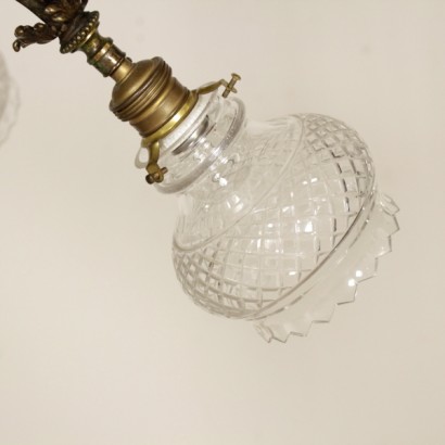 {* $ 0 $ *}, lustre de plafond, lustre en bronze, lustre bol en verre, lustre vintage, lustre design, lustre italien, lustre XXe siècle, lustre 900