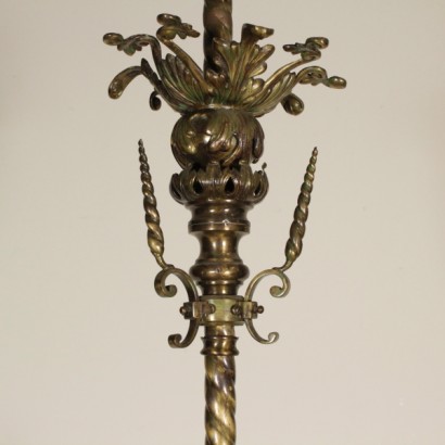 {* $ 0 $ *}, candelabro de techo, candelabro de bronce, candelabro de tazón de vidrio, candelabro vintage, candelabro de diseñador, candelabro italiano, candelabro del siglo XX, candelabro 900