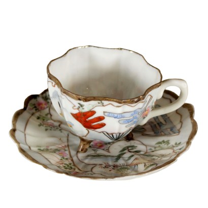 {* $ 0 $ *}, cup with saucer, cup in porcelain, saucer in porcelain, Japanese porcelain, cup with saucer in porcelain, fine porcelain