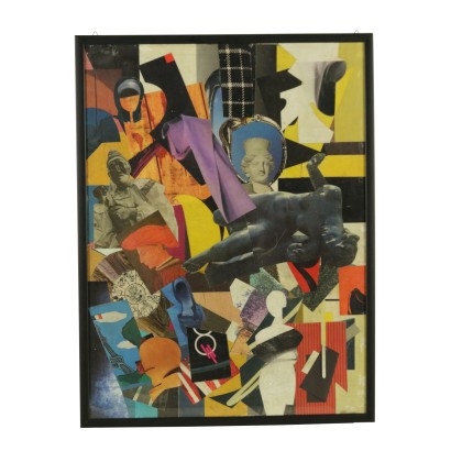 {* $ 0 $ *}, Franco Asinari, art Franco Asinari, work by Franco Asinari, work by donkeys, collage by donkeys, collage on canvas, canvas by donkeys, canvas by Franco Asinari, Masks and the horoscope