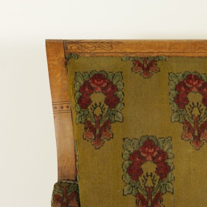 Elegant Inlaid Biedermeier Sofa Austria 19th Century