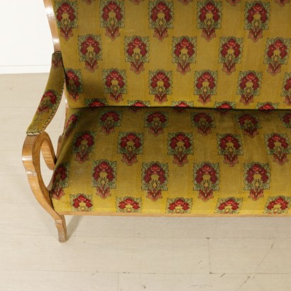 Elegant Inlaid Biedermeier Sofa Austria 19th Century