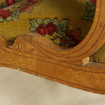 Par de Sillones, estilo Biedermeier con Incrustaciones de