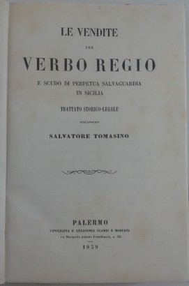 Ventes avec la Parole Royale et bouclier de sal perpétuel, Salvatore Tomasino