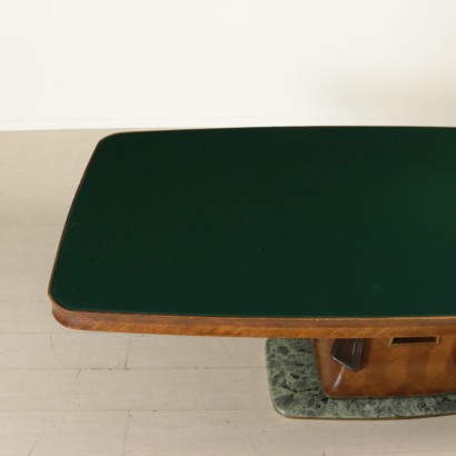 {* $ 0 $ *}, 50er Tisch, 50er, Vintage Tisch, moderner Tisch, 50er Vintage, 50er modern, Glasplatte, Retro behandeltes Glas, italienischer Vintage, italienische moderne Antiquitäten