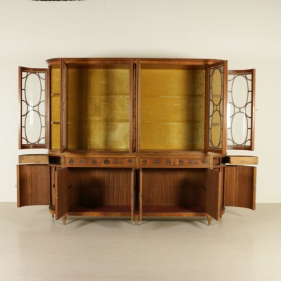 {* $ 0 $ *}, notched bookcase, antique bookcase, antique bookcase, 900 bookcase, six-door bookcase, antique furniture, antique furniture, mahogany bookcase, mahogany feather bookcase