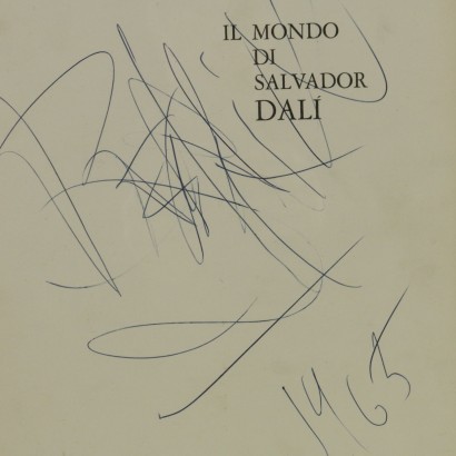 Foto e autografo di Salvador Dalì