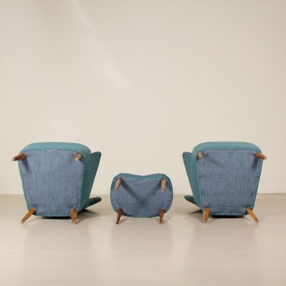 1950s pair of armchairs - underneath