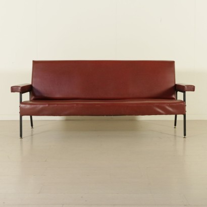 di mano in mano, sofá de los años 60, sofá vintage, sofá de los años 60, sofá de polipiel, años 60, vintage italiano, asientos vintage