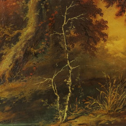 Paysage Autoumnal Huile sur Toile XIXeme siècle