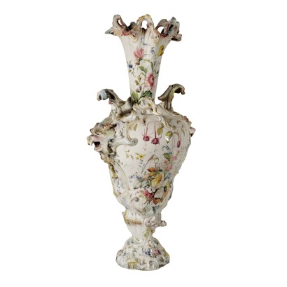 {* $ 0 $ *}, vase neuf, vase Bassano, vase en céramique, vase bassanese, vase en céramique polychrome, vase antique, vase antique, vase 900, vase début 900