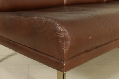 {* $ 0 $ *}, sofá de los años 60, sofá vintage, vintage de los 60, sofá de cuero sintético, años 60, vintage italiano, asientos vintage