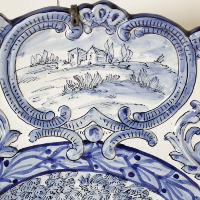 {* $ 0 $ *}, Savona plate, parade plate, majolica plate, antique plate, antique plate, late 19th century plate, 900th plate, early 900th plate