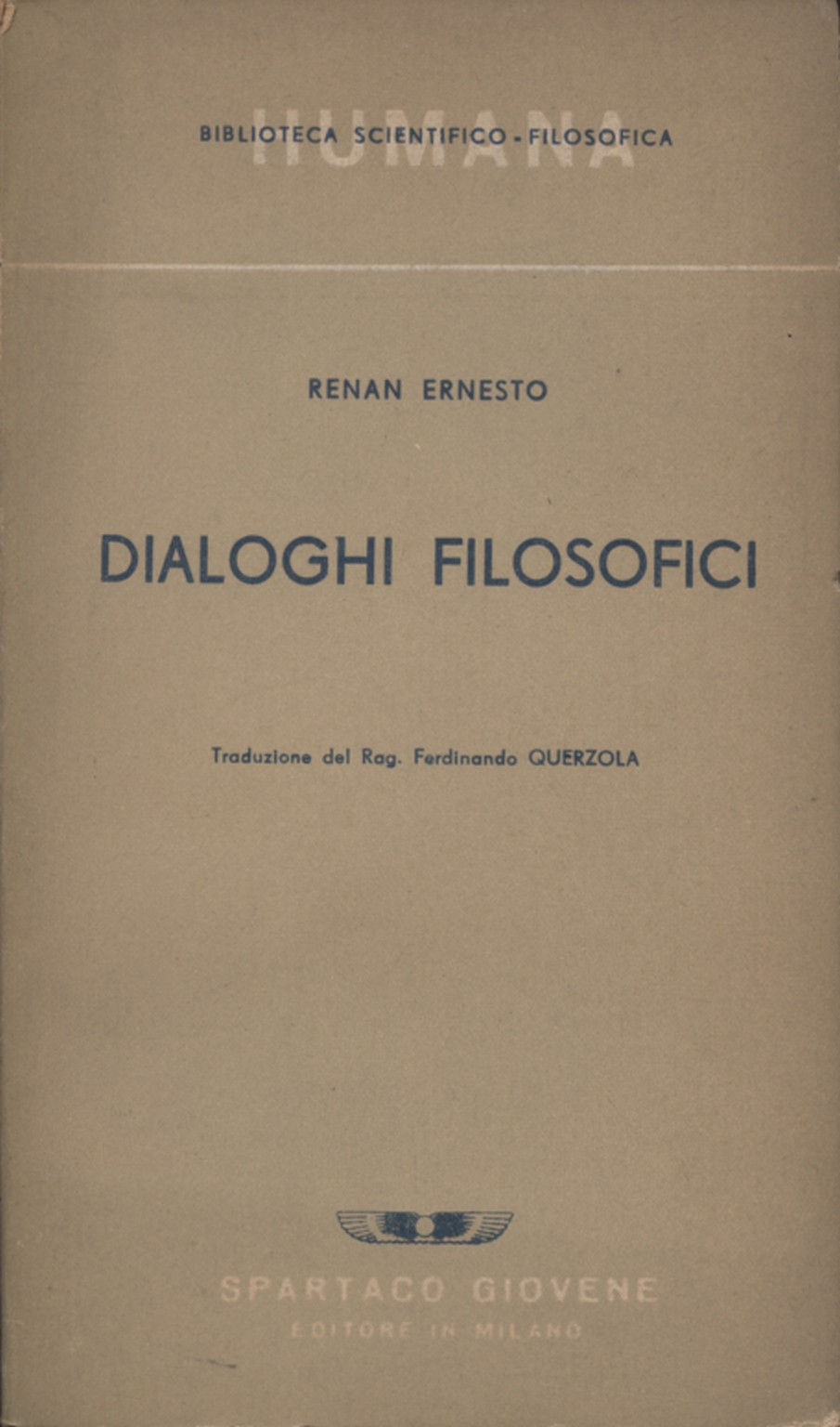 Dialoghi filosofici, Renan Ernesto