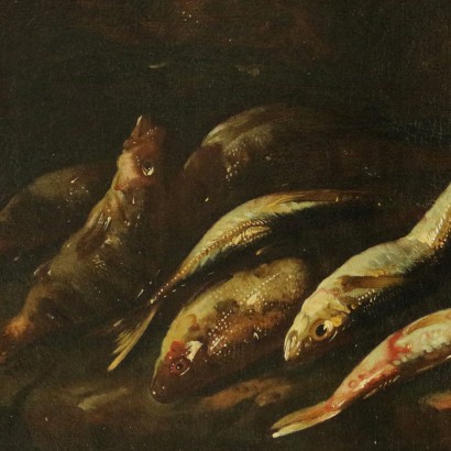 Nature morte avec des poissons et shell