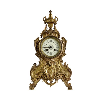 di mano in mano, orologio da appoggio, orologio da tavolo, orologio antico, orologio antiquariato, orologio in legno dorato, orologio 900, orologio dorato