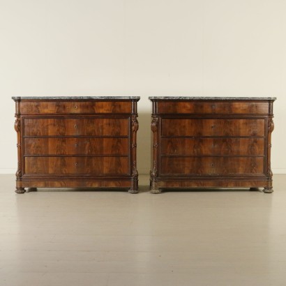 Pair of chest of drawers Louis philippe