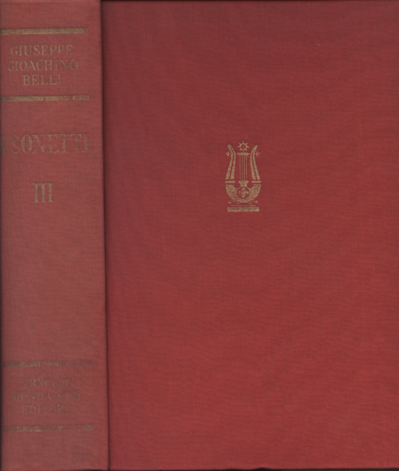 Les sonnets de Giuseppe Gioachino Belli (Volume tert Giorgio Vigolo