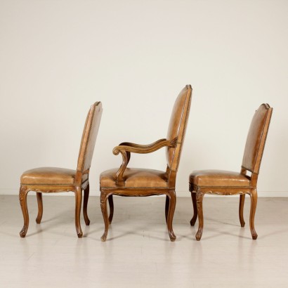 Armchair and pair of chairs in the style - side
