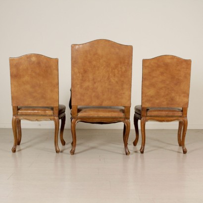 Armchair and pair of chairs in the style of the back - rest