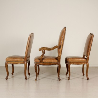 Armchair and pair of chairs in the style - side