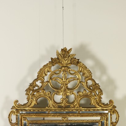 {* $ 0 $ *}, miroir de style, miroir antique, miroir antique, miroir 900, miroir début des années 1900, miroir en bois, miroir doré, miroir en bois doré