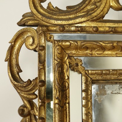 {* $ 0 $ *}, style mirror, antique mirror, antique mirror, 900 mirror, early 1900s mirror, wooden mirror, gilded mirror, gilded wood mirror