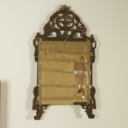 {* $ 0 $ *}, miroir de style, miroir antique, miroir antique, miroir 900, miroir début des années 1900, miroir en bois, miroir doré, miroir en bois doré