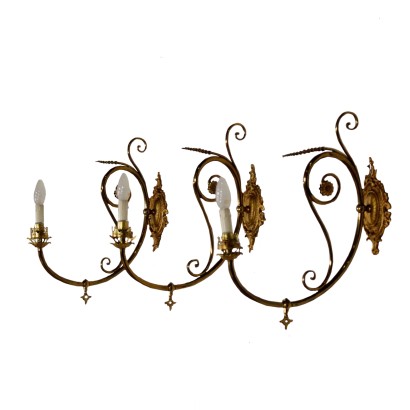 {* $ 0 $ *}, groupe d'appliques murales, appliques antiques, appliques antiques, appliques antiques, appliques bronze, appliques 20e siècle, luminaires 20e siècle, luminaires 20e siècle