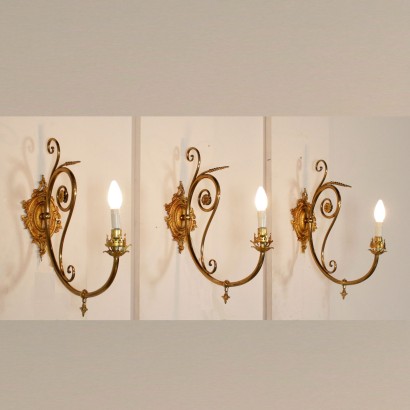 {* $ 0 $ *}, groupe d'appliques murales, appliques antiques, appliques antiques, appliques antiques, appliques bronze, appliques 20e siècle, luminaires 20e siècle, luminaires 20e siècle