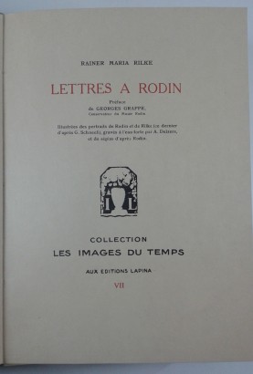 Lettres à Rodin, Rainer Maria Rilke