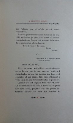 Letras de Rodin, Rainer Maria Rilke