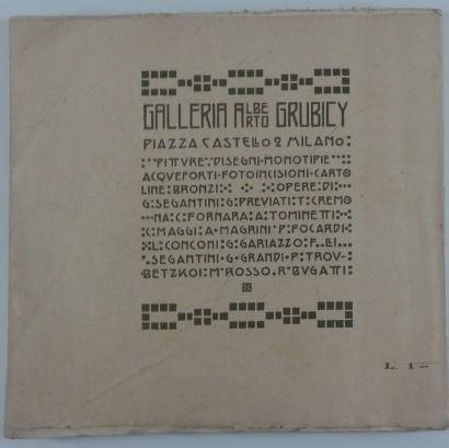 Galleria A. Grubicy Catalogo delle Mostre coll.ve , Mario Morasso