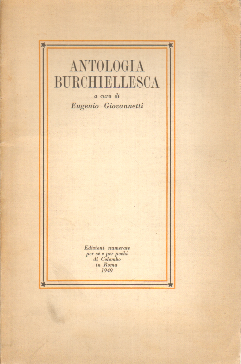 Anthologie burchiellesca, Eugenio Giovannetti