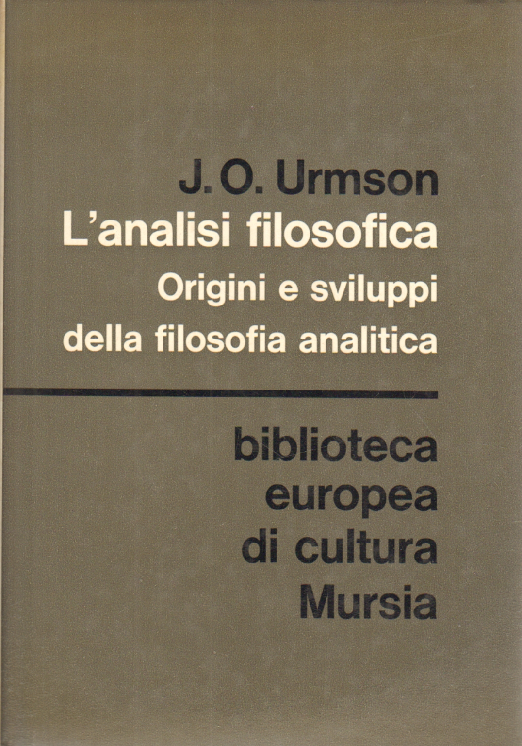 L'analisi filosofica, James Opie Urmson