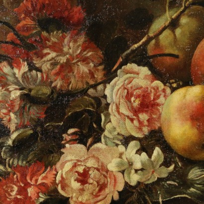 Natura morta con fiori e frutta